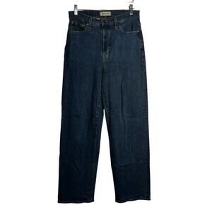 Madewell The Perfect Vintage Wide-Leg Jeans Size 28 Dark Wash High Rise Stretch